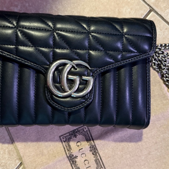Gucci Black Quilted Leather WOC clutch/crossbody - Picture 4 of 9